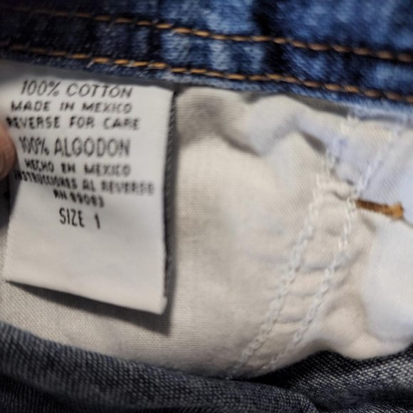 Denim Mini Skirt Size 1 LEI - Picture 3 of 4